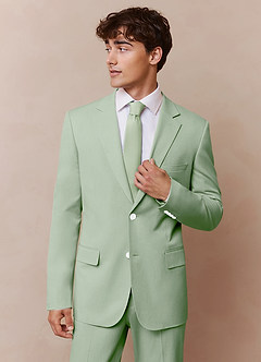 front James Dusty Sage Structured Stretch Suit Jacket