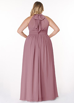 Azazie Iman Bridesmaid Dresses Vintage Mauve A-Line A-Line Ruched Chiffon Dress image18