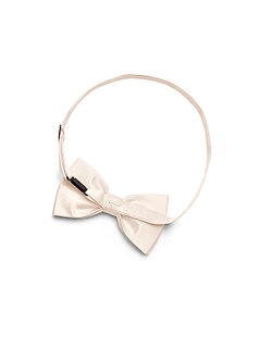 front Matte Satin Pre-Tied Bow Tie