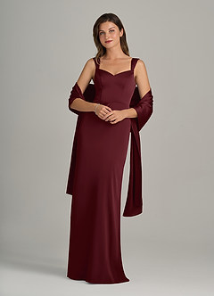 front Azazie Scialle In Raso Elasticizzato In Colore Abbinato