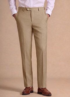 Bennett Tan Wool Blend Suit Pants