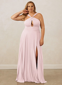 Christian Siriano Bridal for Azazie 1009 Bridesmaid Dresses Blushing Pink A-Line Pleated Chiffon Dress image11