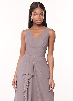Azazie Julianna Bridesmaid Dresses Dusk A-Line Chiffon Dress image5