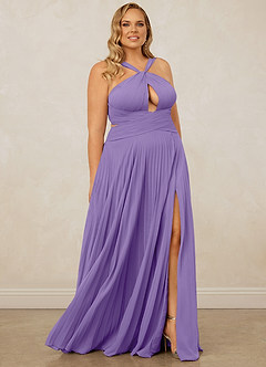 Christian Siriano Bridal for Azazie 1009 Bridesmaid Dresses Tahiti A-Line Pleated Chiffon Dress image12