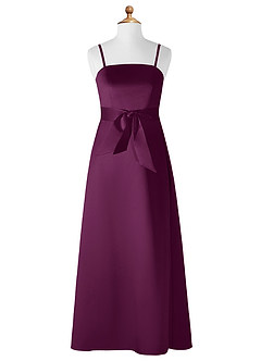 Azazie Anina Junior Bermuda A-Line Bow Matte Satin Dress image7