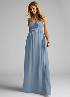 Azazie Llana Maternity Bridesmaid Dresses A-Line Chiffon Floor-Length Dress image3