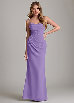 Azazie Mai Bridesmaid Dresses Tahiti Sheath Pleated Chiffon Dress image1