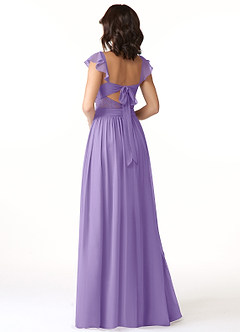 Azazie Lissa Bridesmaid Dresses Tahiti A-Line Lace Chiffon Dress image5