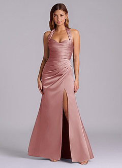 Azazie Destiny Suknie dla druhen Syrena Dekolt w kształcie serca Satyna elastyczna Do ziemi Sukienka image4