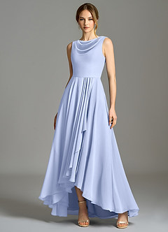 Azazie Wonderland Brautjungfernkleider A-Linie Plissee Chiffon Kleid Eis image1