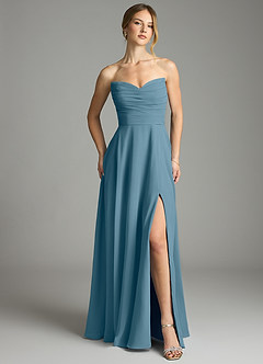 Azazie Ayla Abiti da Damigella Abito A-Line in Chiffon Scollo a Cuore Bermuda image7