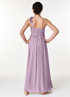 Azazie Flower Junior Wisteria A-Line Pleated Chiffon Dress image2