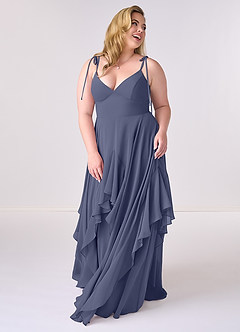 Barbie ♥ Azazie Bridesmaid Dresses Stormy A-Line Bow Chiffon Dress image8