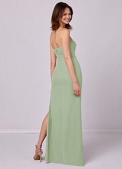 Barbie ♥ Azazie Bridesmaid Dresses Dusty Sage Sheath Strapless Chiffon Convertible Dress image12
