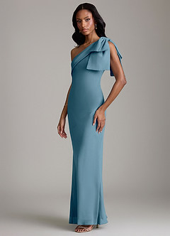 Azazie Yuanna Bridesmaid Dresses Bermuda Mermaid One Shoulder Chiffon Dress image5