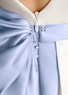 Azazie Cherry Robe Demoiselle D'honneur Fillette Robe Princesse en Mat Satiné Plissée Ivoire Eis image6