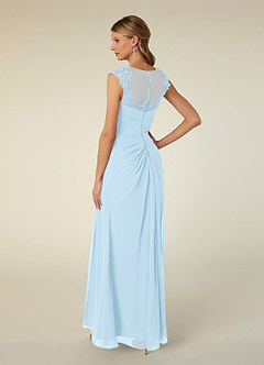 Azazie Libby Mother of the Bride Dresses Sky Blue A-Line Scoop Sequins Chiffon Dress image4