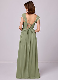 Barbie ♥ Azazie Bridesmaid Dresses Pistachio A-Line Corset Chiffon Dress image6