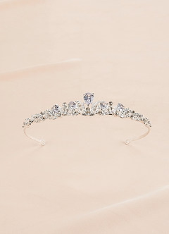 front Delicada tiara de cristal para niña de las flores