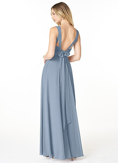 Azazie Julie Bridesmaid Dresses A-Line Convertible Chiffon Floor-Length Dress image3