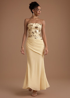 golden color maxi dress Sonia Yellow Maxi Dress - US 14 main image 0