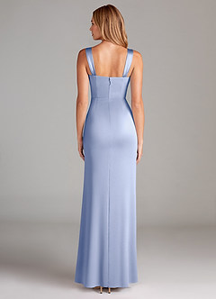 Azazie Denice Robes de demoiselle d'honneur Robe Fourreau en Satin extensible Plissée Eis image2