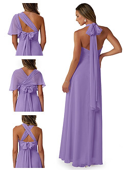 Azazie Fifi Bridesmaid Dresses Tahiti A-Line Strapless Chiffon Convertible Dress image8