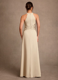Azazie Georgie Mother of the Bride Dresses Champagne A-Line Lace Chiffon Dress image3