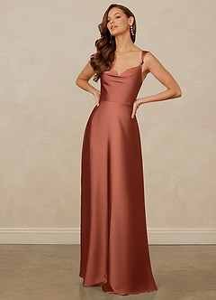 Christian Siriano Bridal for Azazie 1001 Bridesmaid Dresses Clay A-Line Sweetheart Neckline Stretch Satin Dress image3