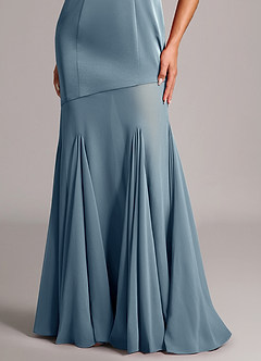 Azazie Uma Bridesmaid Dresses Dusty Blue Mermaid Strapless Chiffon Convertible Dress image6