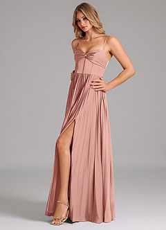 Azazie Tyla Bridesmaid Dresses Rosette A-Line Sweetheart Neckline Stretch Satin Dress image6