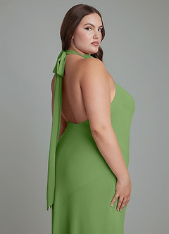 Azazie Velli Bridesmaid Dresses Basil Mermaid High Neck Chiffon Dress image14