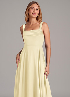 Azazie Shaude Suknie dla druhen Linia A Pofałdowany Szyfon Do ziemi Sukienka image5