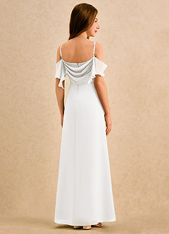 Azazie Pippy Girls Formal Sukienki dla dziewczynek sypiących kwiaty Linia A Dekolt w kształcie serca Szyfon Długość podłogi Sukienka image6