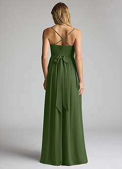 Azazie Llana Maternity Bridesmaid Dresses A-Line Chiffon Floor-Length Dress image4