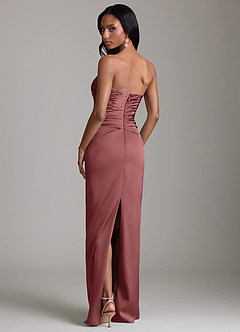 Azazie Sonora Brudtärnklänningar Klä av Tubklänning i Stretch Satin Axelbandslös Ametist image7