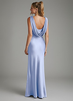 Azazie Elena Bridesmaid Dresses Ice Mermaid Pleated Stretch Satin Dress image2