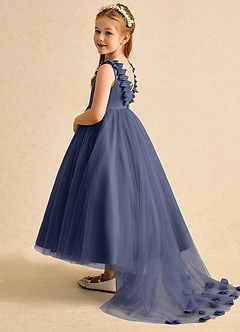Azazie Lorita Flower Girl Dresses Stormy A-Line Beaded Tulle Dress image3