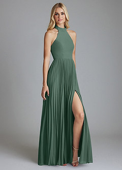 Azazie Keita Final Sale Black A-Line Pleated Chiffon Dress image4