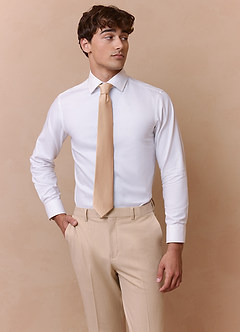 front Stretch Satin Wide Tie