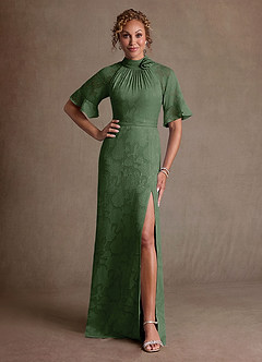 Azazie Hypatia Suknie dla Matki Panny Młodej Osłona Pofałdowany Kwiatowe wypalenie Długość podłogi Sukienka image1