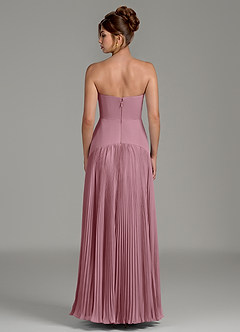 Azazie Yuliana Bridesmaid Dresses Vintage Mauve A-Line Strapless Chiffon Dress image2