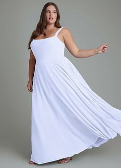 Azazie Shaude Bridesmaid Dresses Lavender A-Line Pleated Chiffon Dress image10