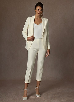 front Charlotte Elfenbein Elegante Anzughose