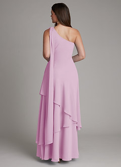 Azazie Monique Suknie dla druhen Linia A Jedno ramię Szyfon Do ziemi Sukienka image2