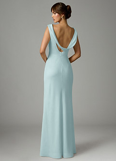 Azazie Kieryn Robes de demoiselle d'honneur Robe Sirène en Satin extensible Plissée Brume image5