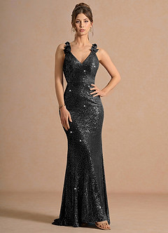 Elorae Silver Black Maxi Dress image4