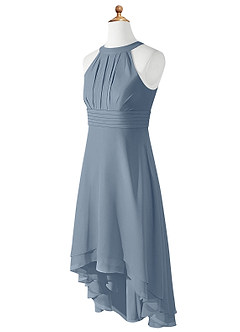 Azazie Linna Junior Twilight A-Line Pleated Chiffon Dress image7