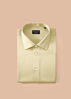 front Julian Lemon Sorbet Stretch Satin Dress Shirt