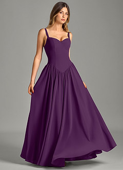 Azazie Evadina Suknie dla druhen Linia A Gorset Szyfon Do ziemi Sukienka image3